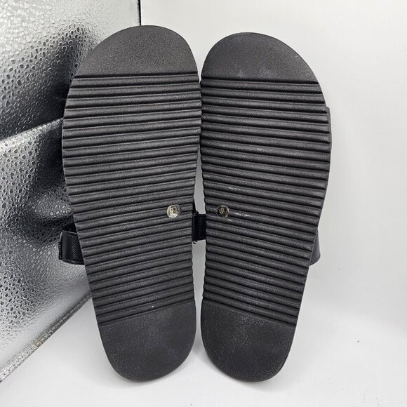 NIB Women's Steve Madden Mayven Black‎ Leather Slides Size 9.5 - Picture 5 of 8